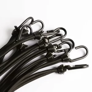 Extensor metálico com gancho preto de 5mm, projetado para cargas seguras e confiáveis