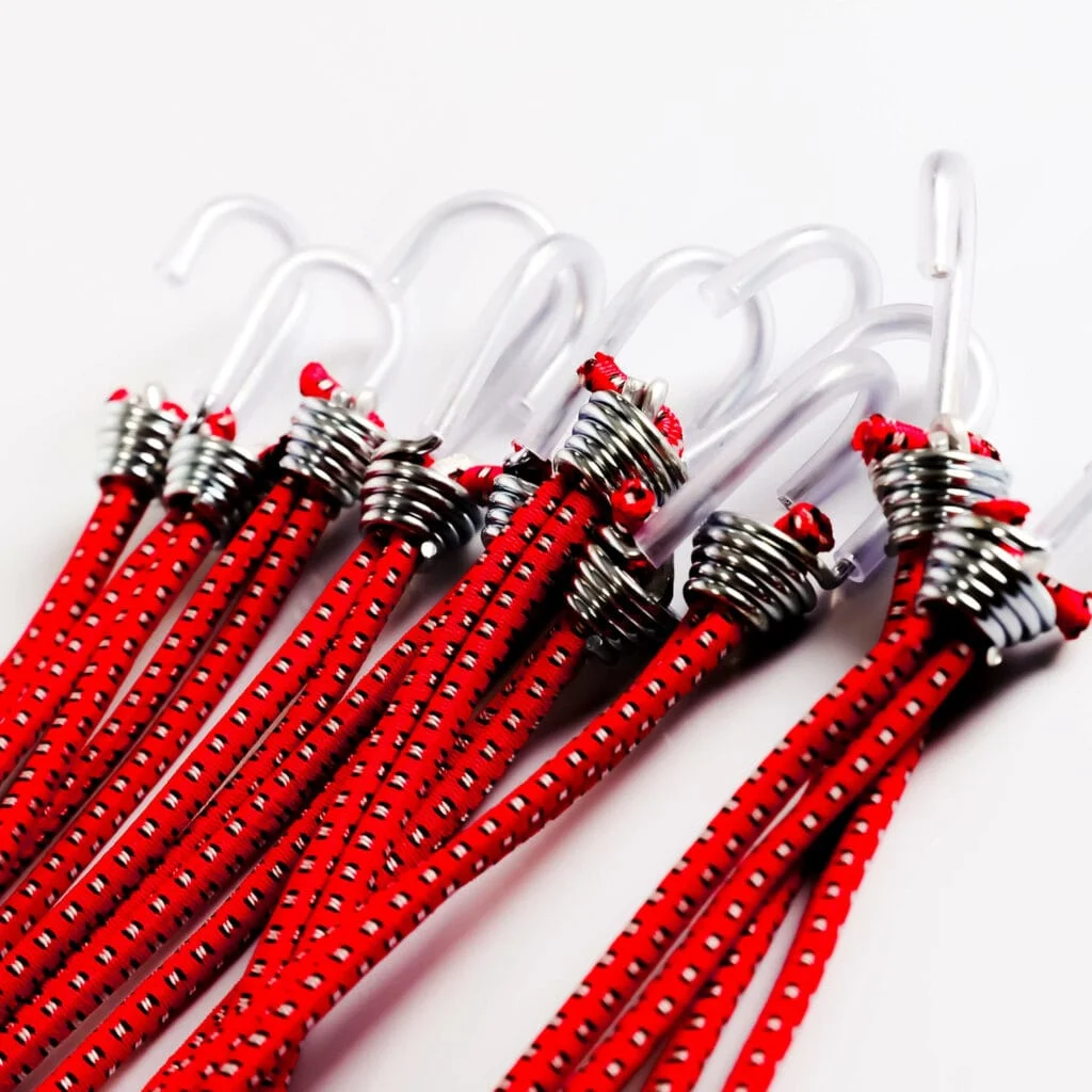 Extensor metálico mesclado vermelho de 5mm, ideal para fixação confiável em transporte